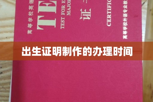 云和出生证明制作的办理时间