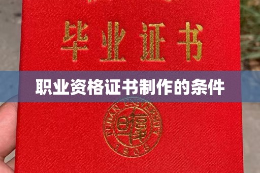 云和职业资格证书制作的条件